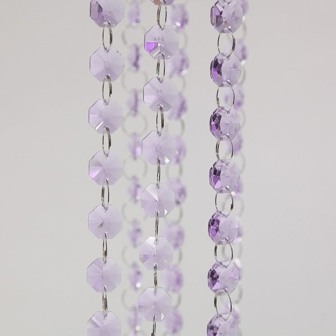 Glass Crystal Garland Strand Purple
