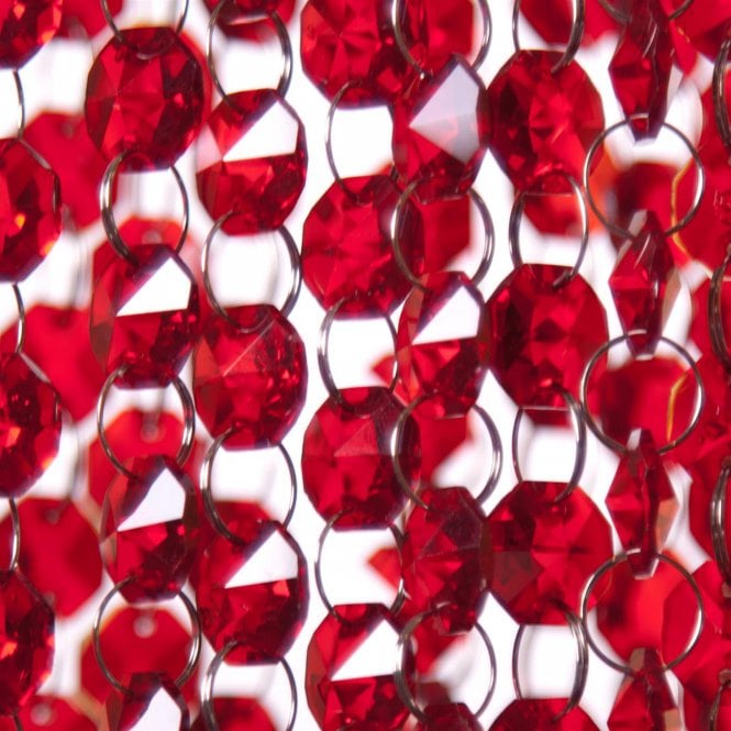 Glass Crystal Garland Strand Red
