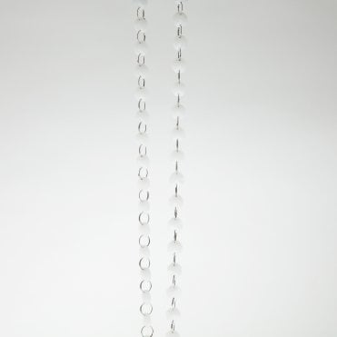 Glass Crystal Garland Strand White 14mm