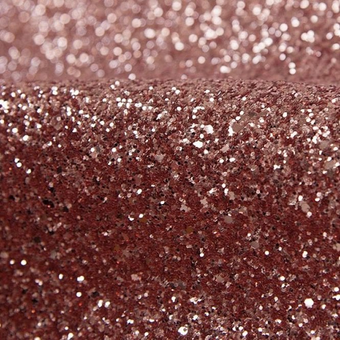 Glitter Fabric Rose Gold 1.38m Wide