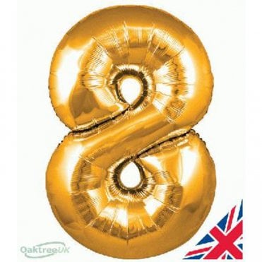 Gold Balloon Number 8