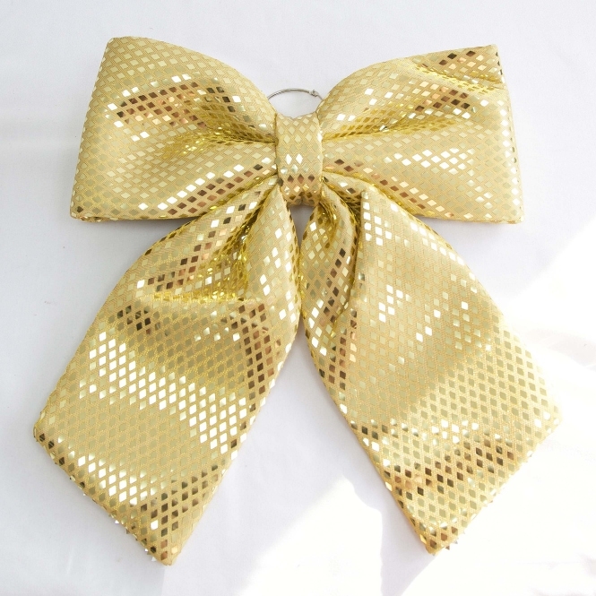 Gold Glitz Xmas Bow 44cm
