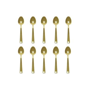 Gold Tea Spoon 10 Pack