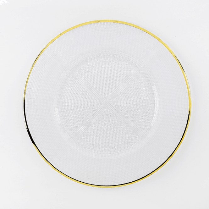 Gold Thin Rimmed Charge Plate 0327