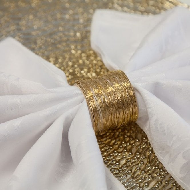 Gold Wire Napkin Ring 06 Pack 5588-01 Gold