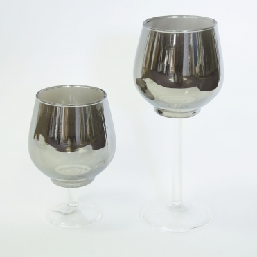 Gunmetal Tealight Holders 2pc Set