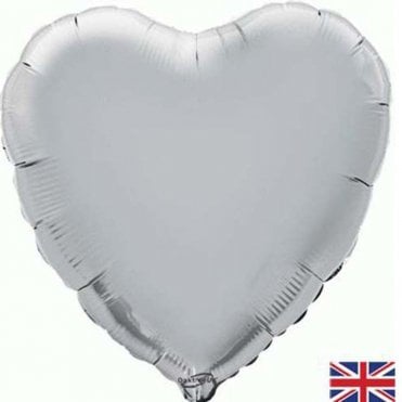 Heart Balloon Silver