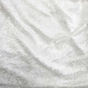Ivory Crushed Velvet Fabric 150cm