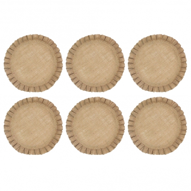 Jute Hessian Placemat 38cm - Set of 6
