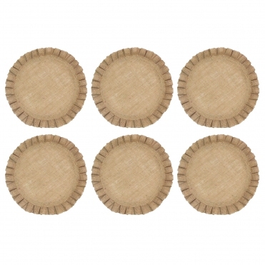 Jute Hessian Placemat 38cm - Set of 6