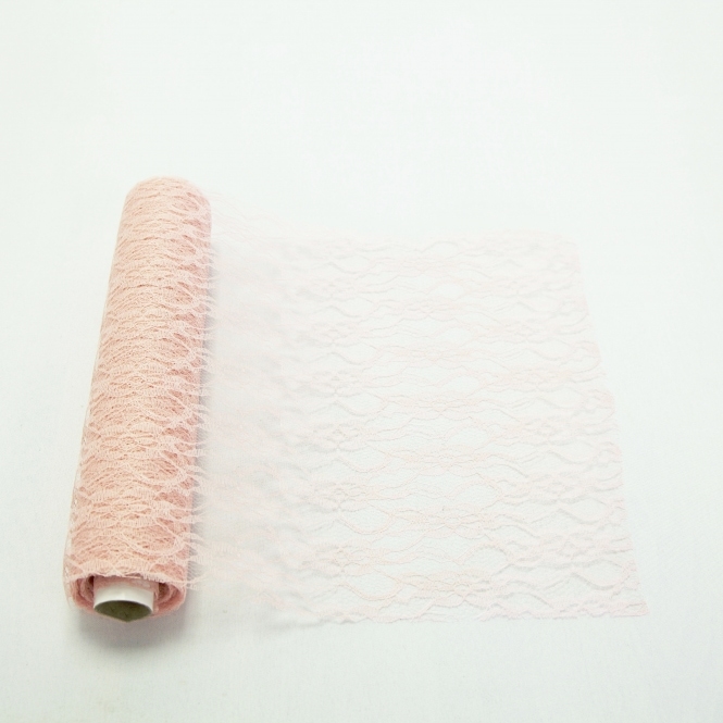 Lace Netting On A Roll Vintage Pink 30cmx10m