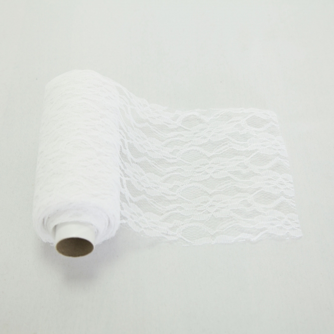 Lace Netting On A Roll White 15cmx10m