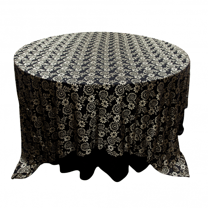 Lace Overlay Black/Champagne