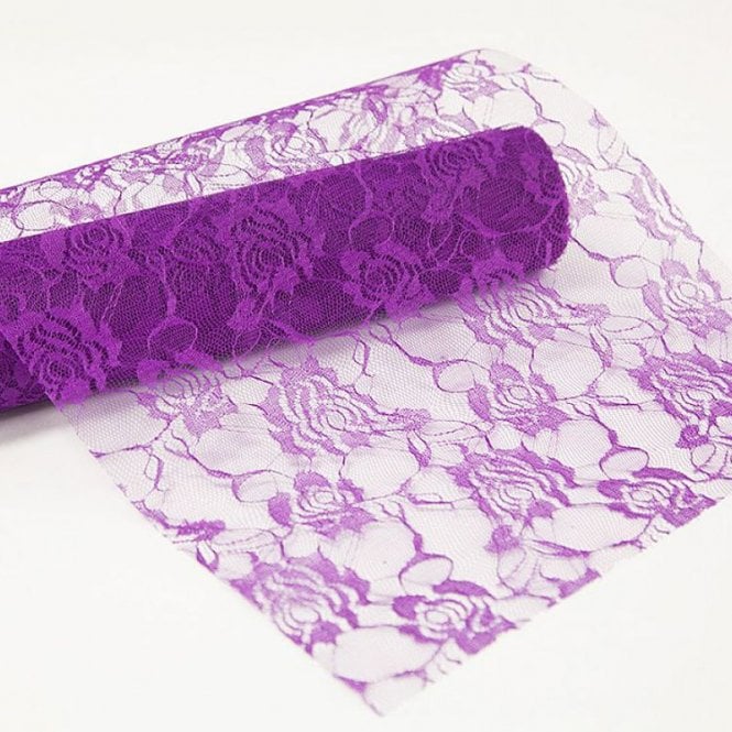 Lace Roll Purple 30cm x 9.1m
