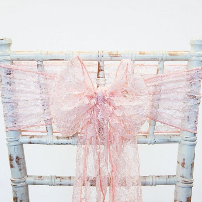 Lace Sash Blush Pink