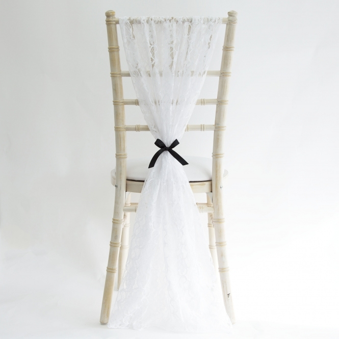 Lace Vertical Drapes White