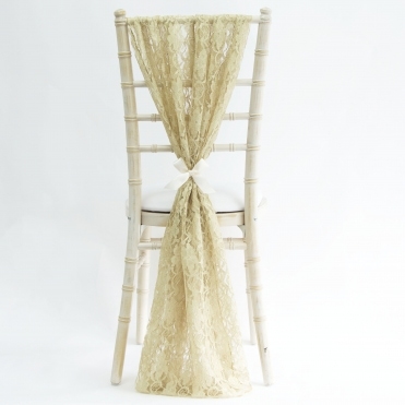 Lace Vertical Drops Antique Gold