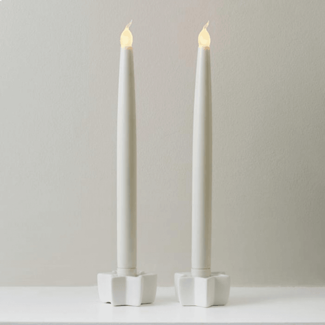 Led Taper Candles With Flicker