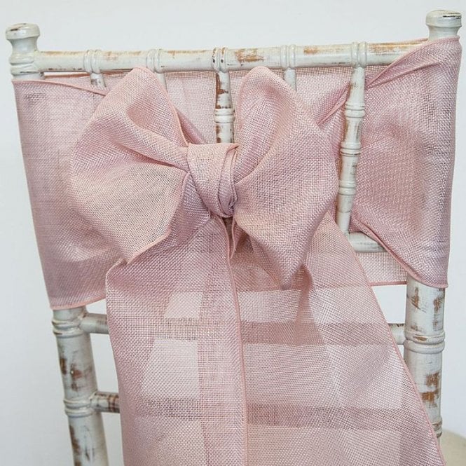 Linen Sash Blush Pink