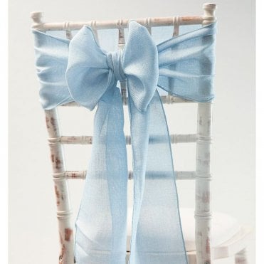 Linen Sash Pale Blue