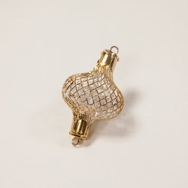 Luxor Range Gold Crystal Cage Drop