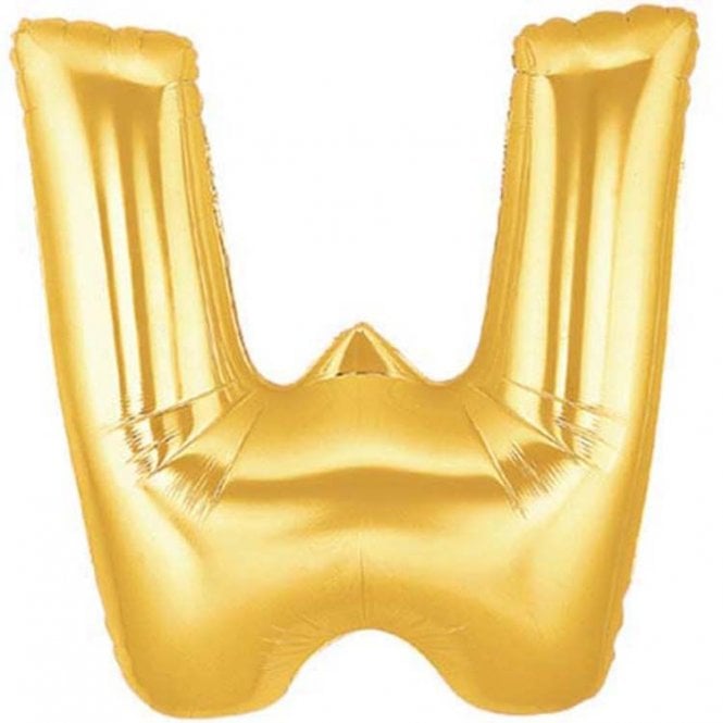 Megaloon Gold Letter W