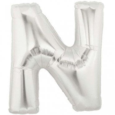 Megaloon Silver Letter N