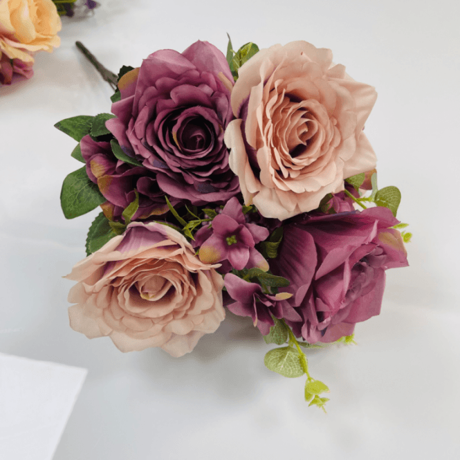 No 11 Vintage Flower Bunch Mauve/Blush