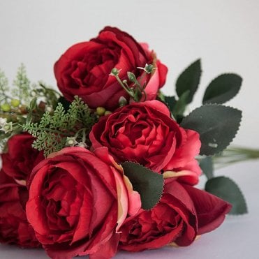 No.2 Vintage Bouquet Euro Peony Red