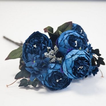 No.6 Vintage Bouquet Peony Suede Midnight Blue