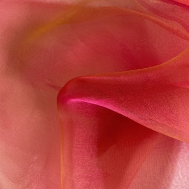 Organza Fabric Burgundy/Gold