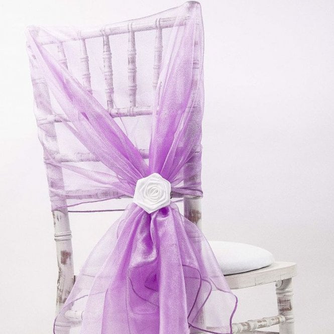 Organza Hood/Tieback Purple Majesty