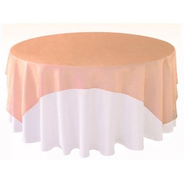 Organza Overlay 90x90 Jolie Peach