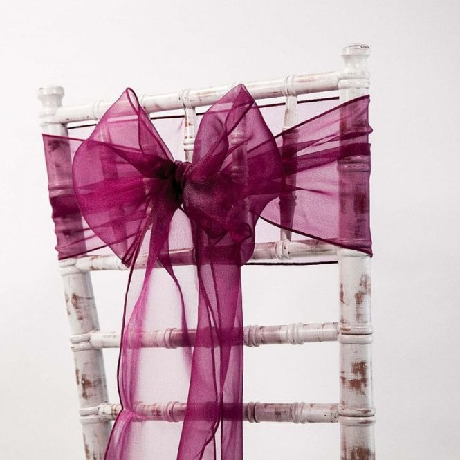 Organza Sash Burgundy 20 x 275 - Pack of 100