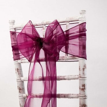 Organza Sash Burgundy 20 x 275 - Pack of 100
