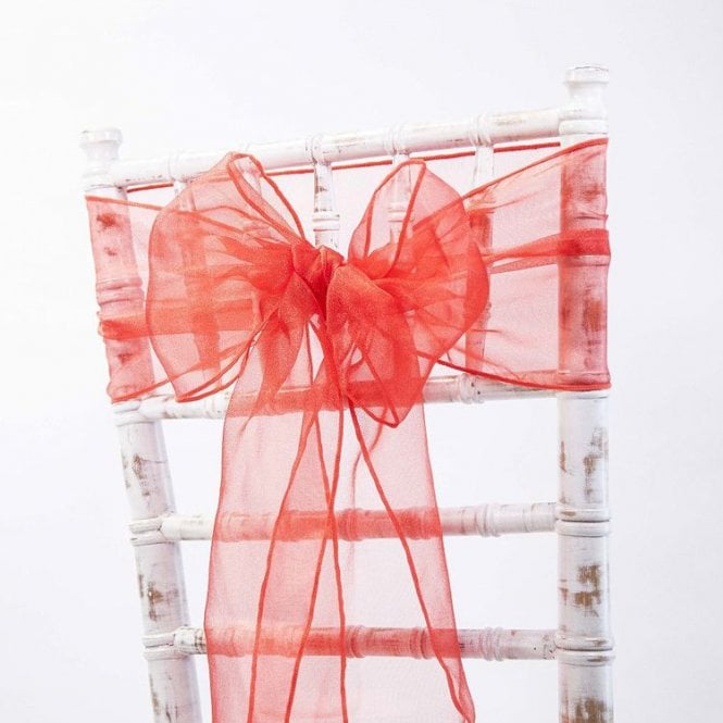Organza Sash Cherry Red 20 x 275 - Pack of 100