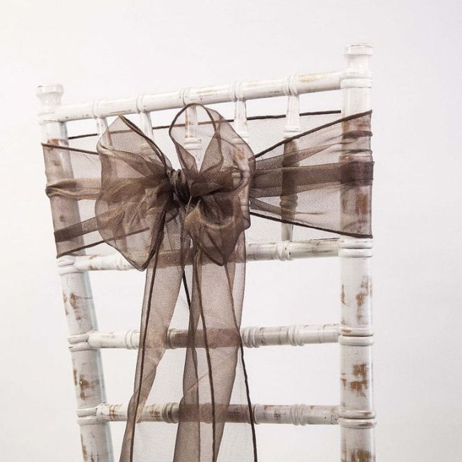 Organza Sash Chocolate 20 X 275