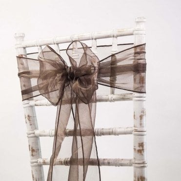 Organza Sash Chocolate 20 X 275