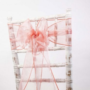 Organza Sash Coral 20 X 275