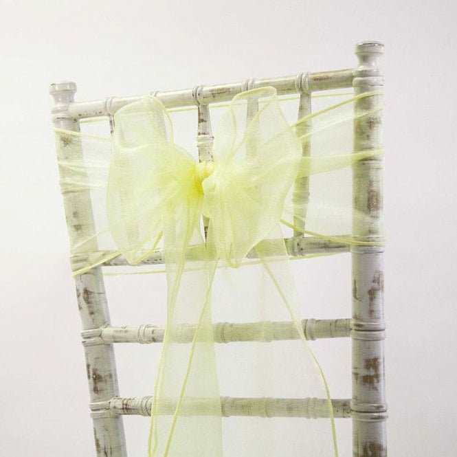 Organza Sash Green Yellow 20 x 275 - Pack of 100