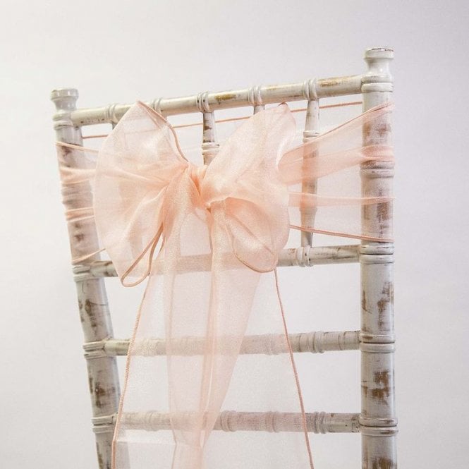 Organza Sash Jolie Peach 20 X 275