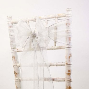 Organza Sash Silver 20 X 275