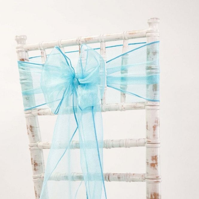 Organza Sash Turquoise 20 X 275