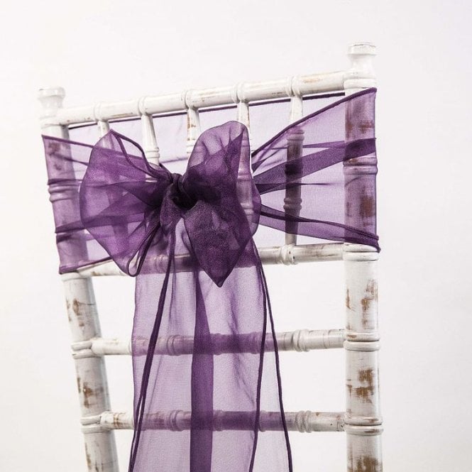 Organza Sash Ultra Plum 20 X 275