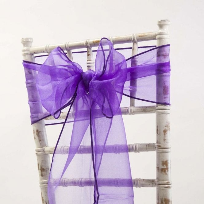 Organza Sash Ultra Purple 20 X 275
