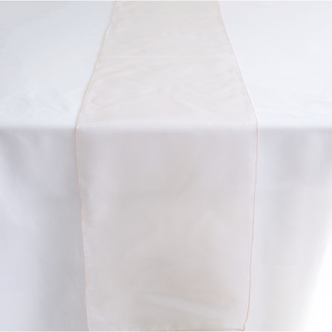 Organza Table Runner Blush Pink