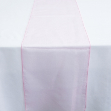 Organza Table Runner Raspberry Pink