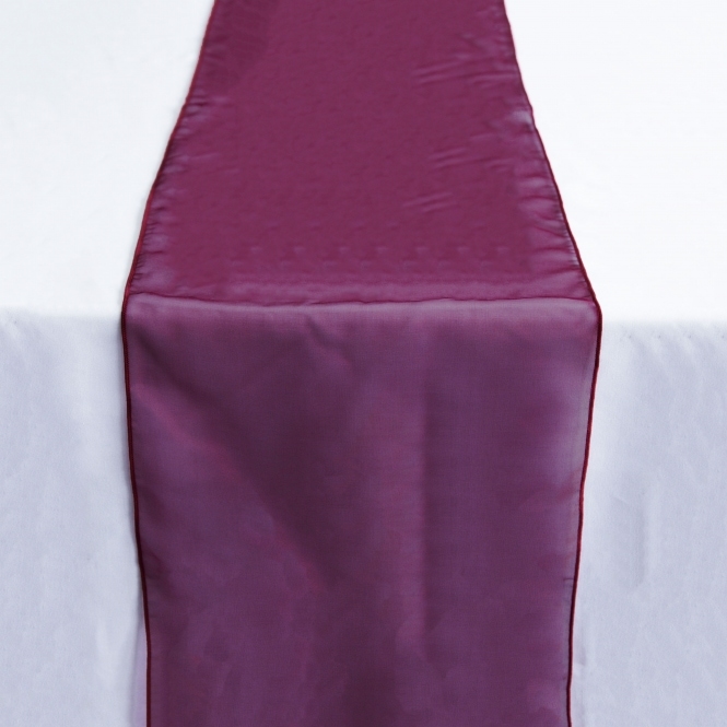 Organza Table Runner Ultra Burgundy