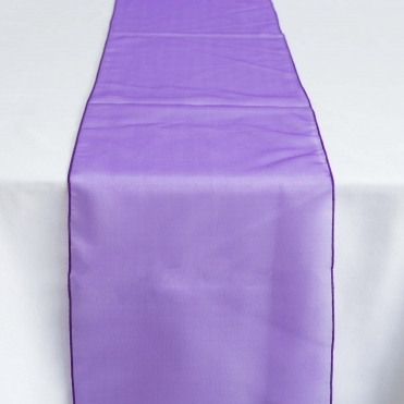 Organza Table Runner Ultra Purple