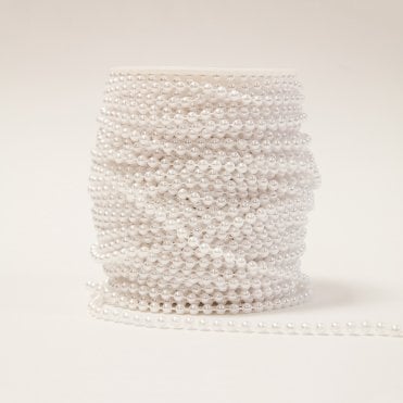 Pearl String Garland Reels Off White